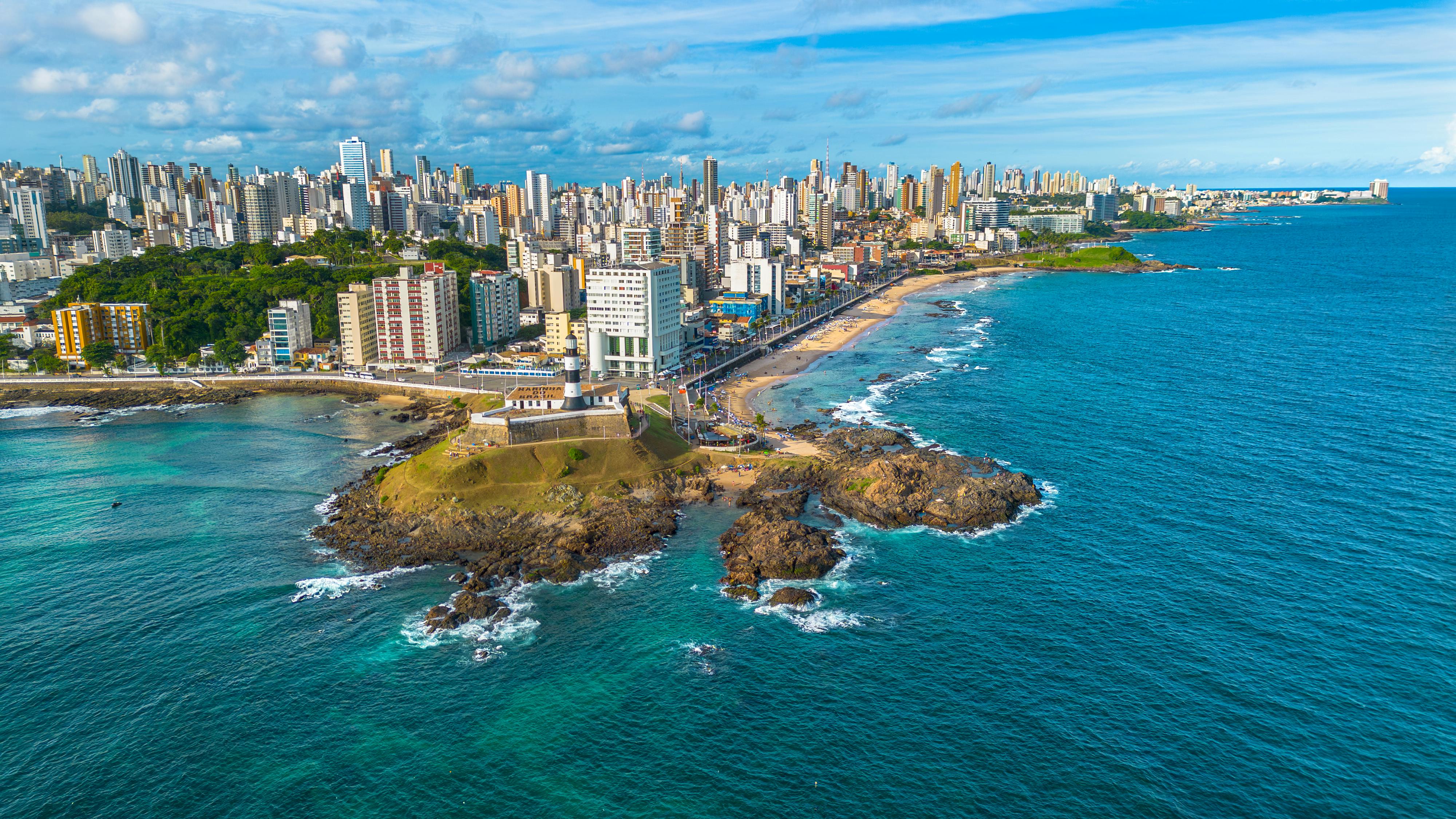 Aerial view of Salvador, Bahia, Brazil